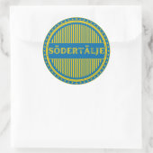 Södertälje City Pride Emblem – Swedish Identity Runder Aufkleber (Tasche)