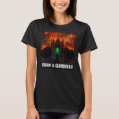 Sodom und Gomorrah Stadt brennen mit Engel und Chu T-Shirt (Vorderseite)