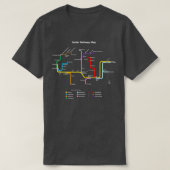 Sodor Railmap TTC Style Dark 1 T-Shirt (Design vorne)