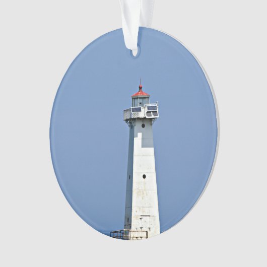 Sodus Outer Lighthouse auf einem Acrylschmuck Ornament (Vorderseite)