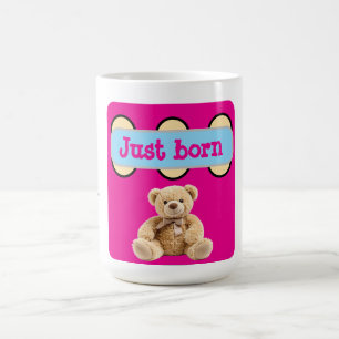 Soeben geborene Teddybär-Gestaltung Kaffeetasse