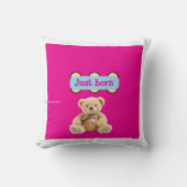 Soeben geborener Teddybär-Design Kissen (Vorderseite)
