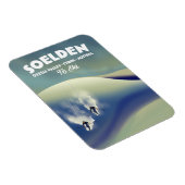 Soelden, Ötztal, Tirol, Österreich Ski Magnet (Rechte Seite)