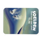 Soelden, Ötztal, Tirol, Österreich Ski Magnet (Horizontal)