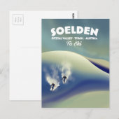 Soelden, Ötztal, Tirol, Österreich Ski Postkarte (Vorne/Hinten)