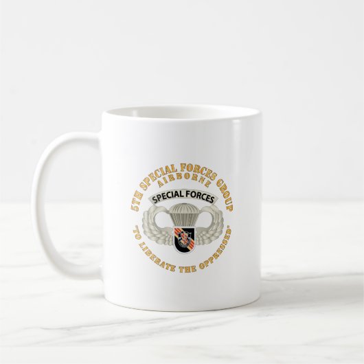 SOF - 5th SFG - Im Flugzeug Abzeichen - Vietnam Kaffeetasse (Links)