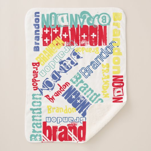 SoF Summer Personalisiert Name Colora Sherpadecke (Vorderseite)