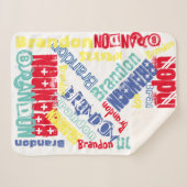 SoF Summer Personalisiert Name Colora Sherpadecke (Vorderseite (Horizontal))