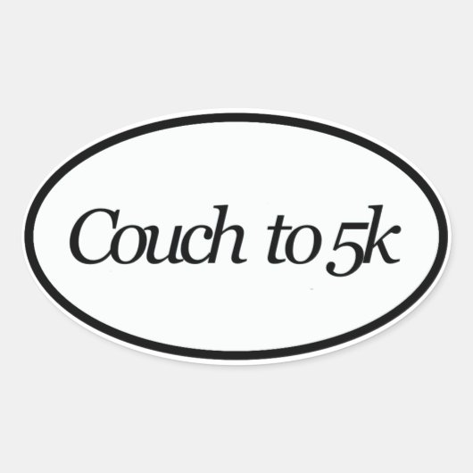 Sofa 5k ovaler aufkleber (Vorderseite)