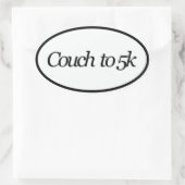 Sofa 5k ovaler aufkleber (Tasche)