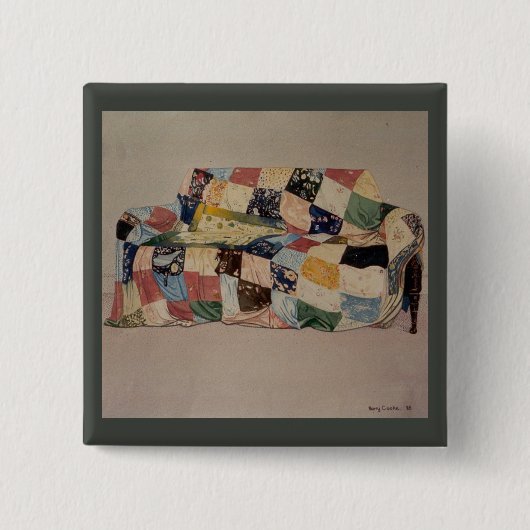 Sofa Aquarell und Tinte 1985 Button (Vorderseite)