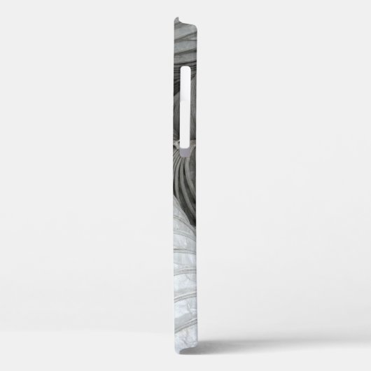 Sofa aus grauem und schwarzem Stoff Case-Mate iPhone Hülle (Rückseite / Links)