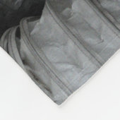 Sofa aus grauem und schwarzem Stoff Fleecedecke (Ecke)