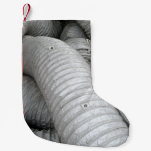 Sofa aus grauem und schwarzem Stoff Kleiner Weihnachtsstrumpf