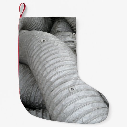 Sofa aus grauem und schwarzem Stoff Kleiner Weihnachtsstrumpf (Vorderseite)