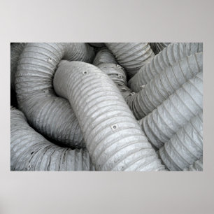 Sofa aus grauem und schwarzem Stoff Poster