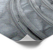 Sofa aus grauem und schwarzem Stoff Poster (Ecke)