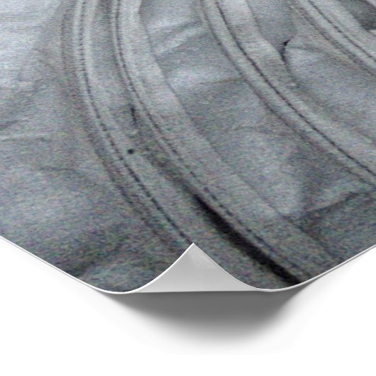 Sofa aus grauem und schwarzem Stoff Poster (Ecke)