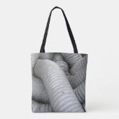 Sofa aus grauem und schwarzem Stoff Tasche (Rückseite)