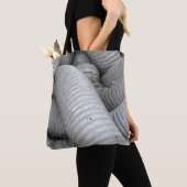 Sofa aus grauem und schwarzem Stoff Tasche (Von Nahem)