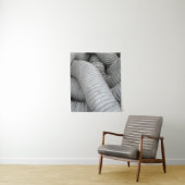 Sofa aus grauem und schwarzem Stoff Wandteppich (Beispiel)