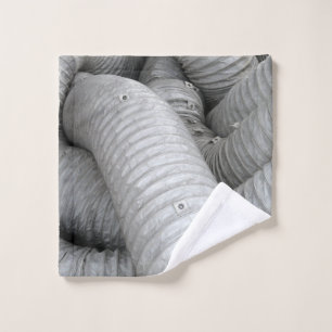Sofa aus grauem und schwarzem Stoff Waschlappen
