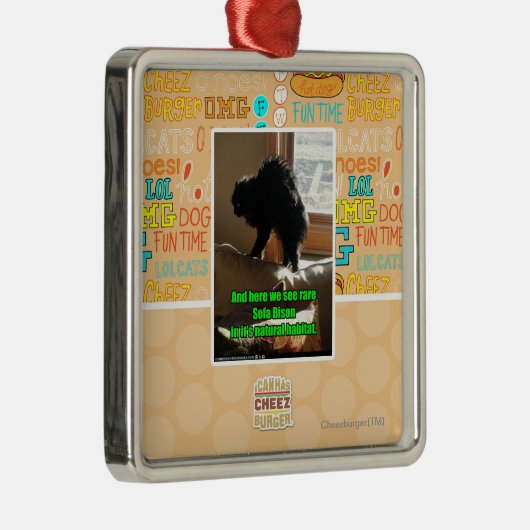 Sofa-Bison Ornament Aus Metall (Rechts)