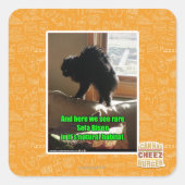 Sofa Bison Quadratischer Aufkleber (Vorderseite)