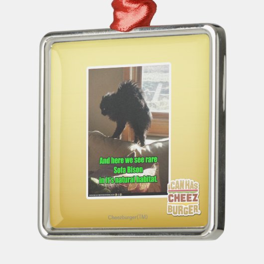 Sofa-Bison Silbernes Ornament (Links)