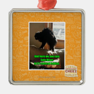 Sofa-Bison Silbernes Ornament