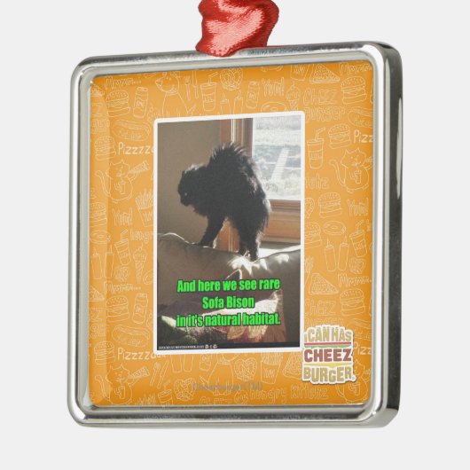 Sofa-Bison Silbernes Ornament (Links)