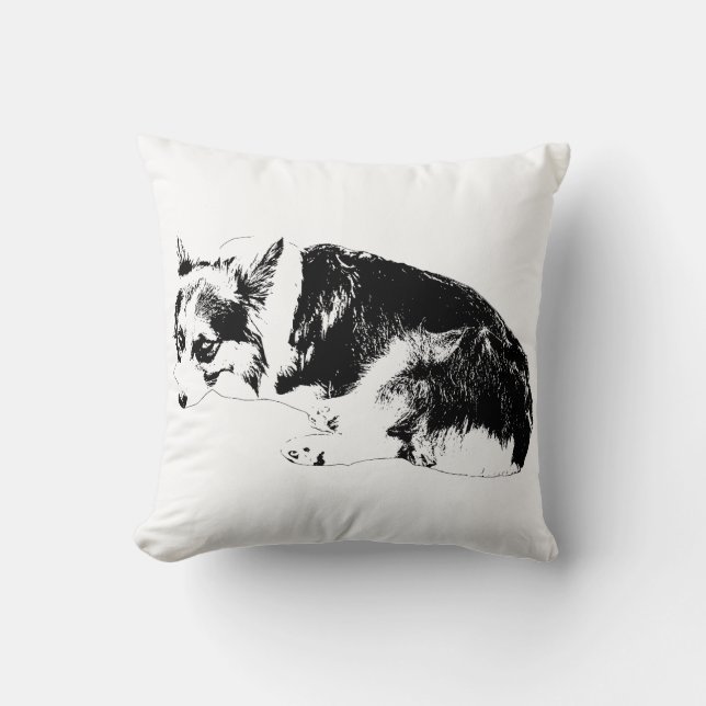 Sofa Curve, sanfter Corgi Kissen (Vorderseite)