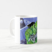 Sofa des Schnauzer und der schwarzen Katze Kaffeetasse (Vorderseite Links)