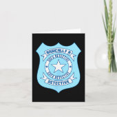 Sofa Detective Badge Funny True Crime Basically A Karte (Vorderseite)