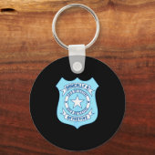 Sofa Detective Badge Funny True Crime Basically A Schlüsselanhänger (Vorderseite)