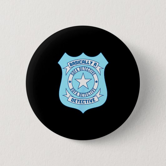 Sofa-Detektiv-Abzeichen Lustig True Crime Eigentli Button (Vorderseite)