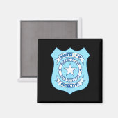 Sofa-Detektiv-Abzeichen Lustig True Crime Eigentli Magnet (Vorderseite/Rückseite)