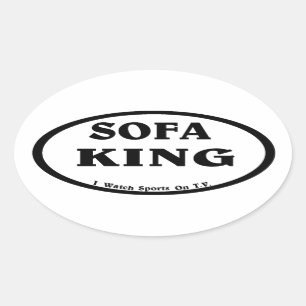 Sofa-König, Nonrunner. Ovaler Aufkleber