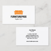 Sofa | Möbel (anpassbare Farbe) Visitenkarte (Vorne/Hinten)