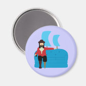 Sofa Pirate Magnet (Vorderseite/Rückseite)