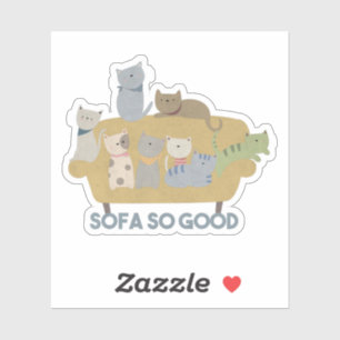 Sofa Puppe: Sofa so gut Aufkleber
