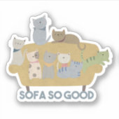 Sofa Puppe: Sofa so gut Aufkleber (Vorderseite)
