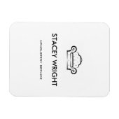 Sofa Schwarz Silhouette Polster weiß Magnet (Horizontal)