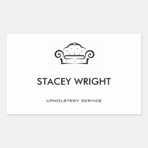 Sofa Schwarz Silhouette Polster weiß Rechteckiger Aufkleber