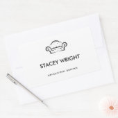 Sofa Schwarz Silhouette Polster weiß Rechteckiger Aufkleber (Umschlag)