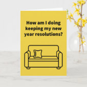 Sofa, so gut - glücklich Neues Jahr Karte (Gelbe Blume)