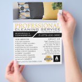 Sofabrikate, Reinigungsservice Werbung Flyer (Hand)