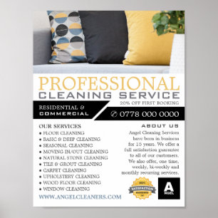 Sofabrikate, Reinigungsservice Werbung Poster