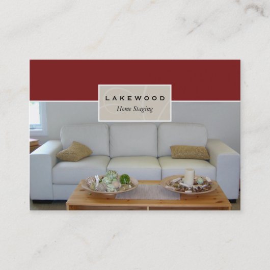 Sofainszenierungs-/Stager-Foto-Geschäfts-Karte Visitenkarte (Vorderseite)