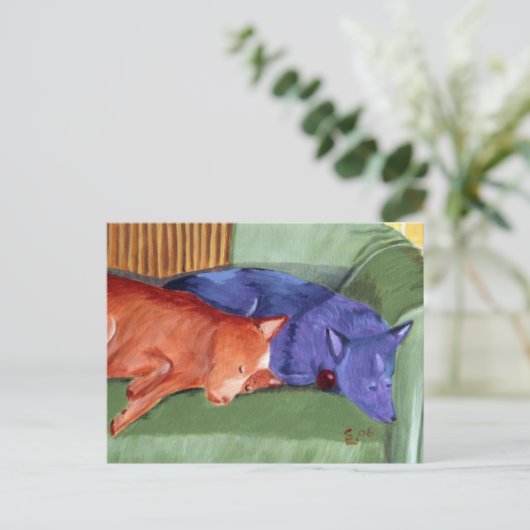 Sofas-Kartoffelgalerie Postkarte (Stehend Vorderseite)